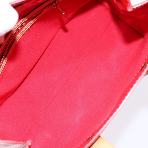 LOUIS VUITTON Monogram Vernis Reade PM Hand Bag Red Rouge M91088 LV Auth 141879 - Picture 10 of 16
